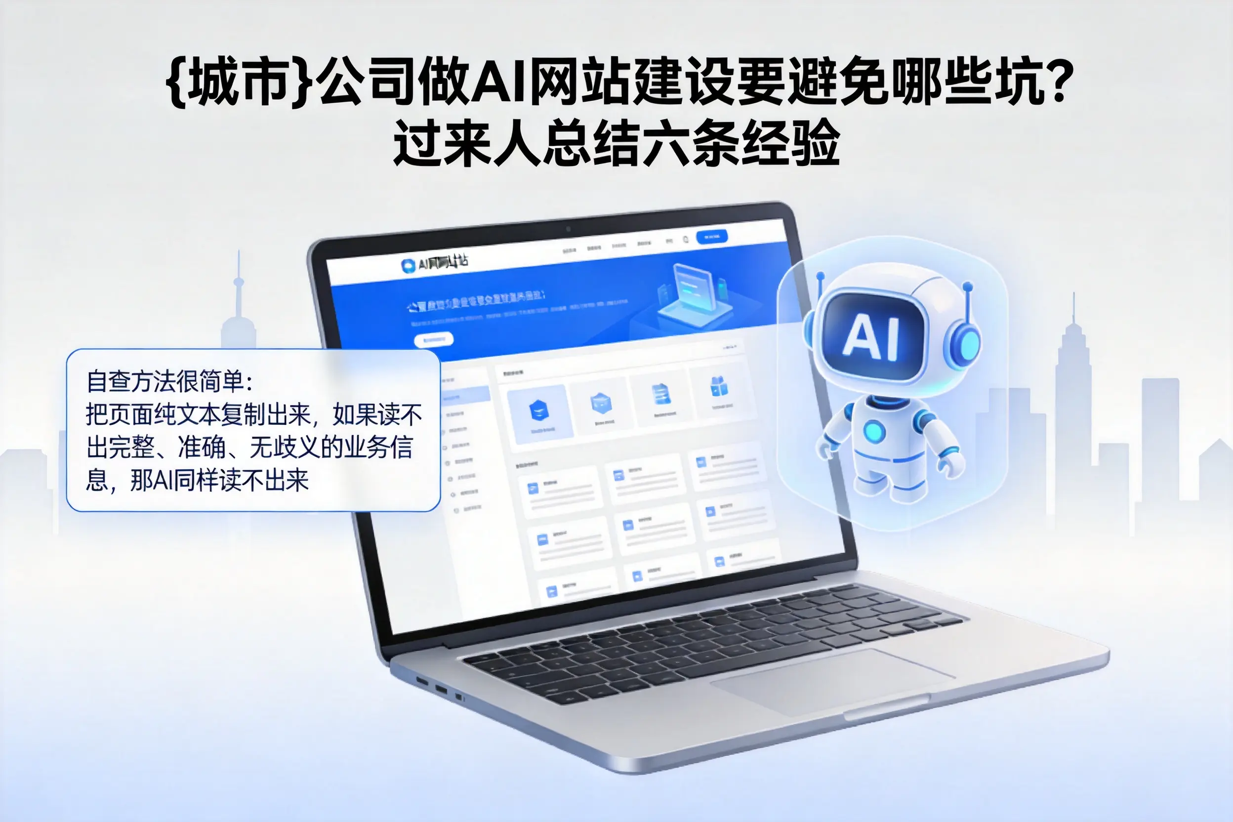 永州公司做AI网站建设要避免哪些坑？过来人总结六条经验