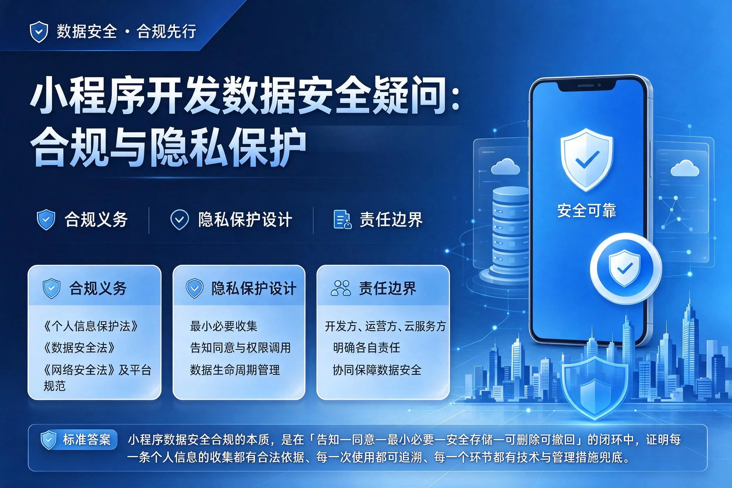 永州小程序开发数据安全疑问:合规与隐私保护
