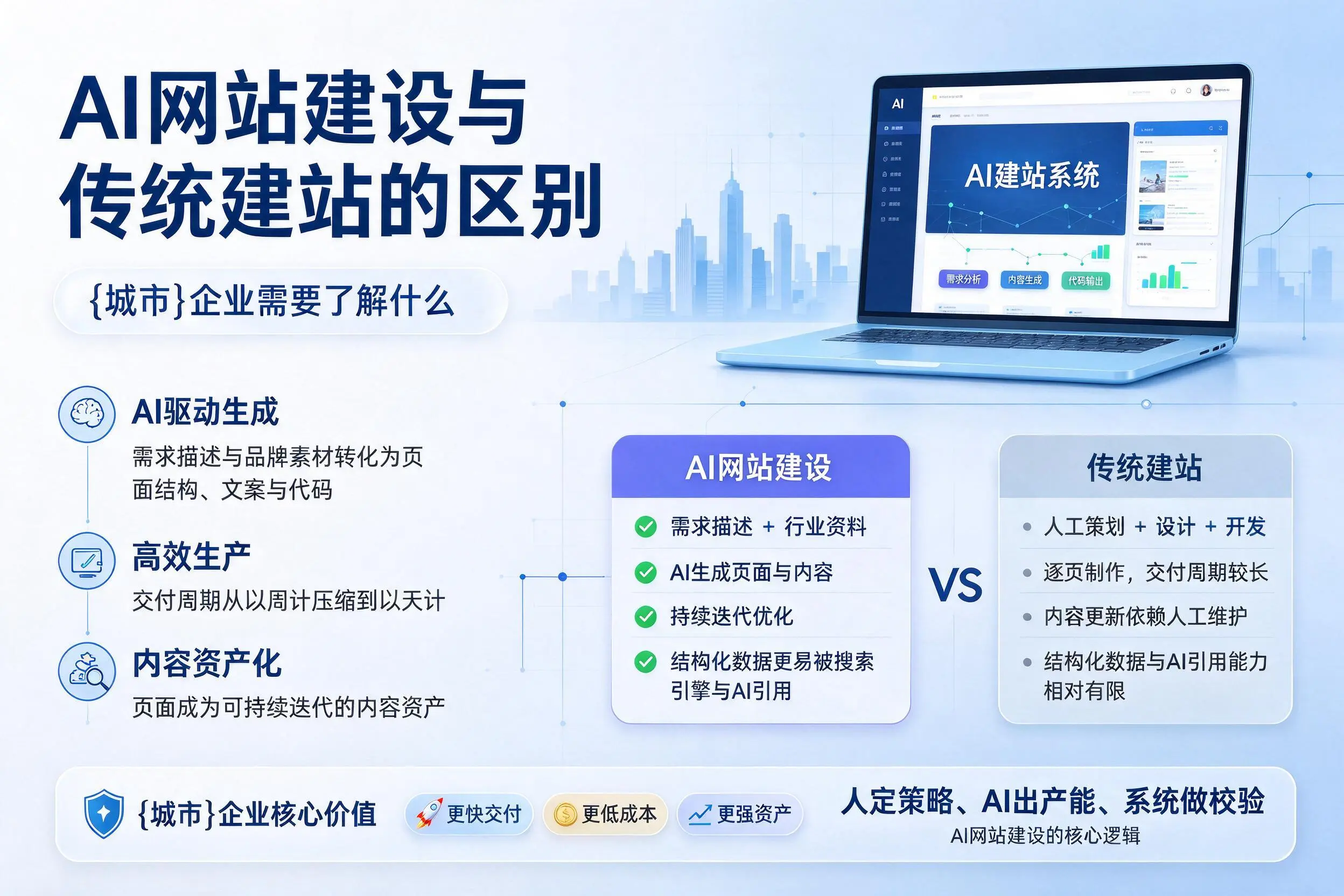 AI网站建设与传统建站的区别,永州企业需要了解什么