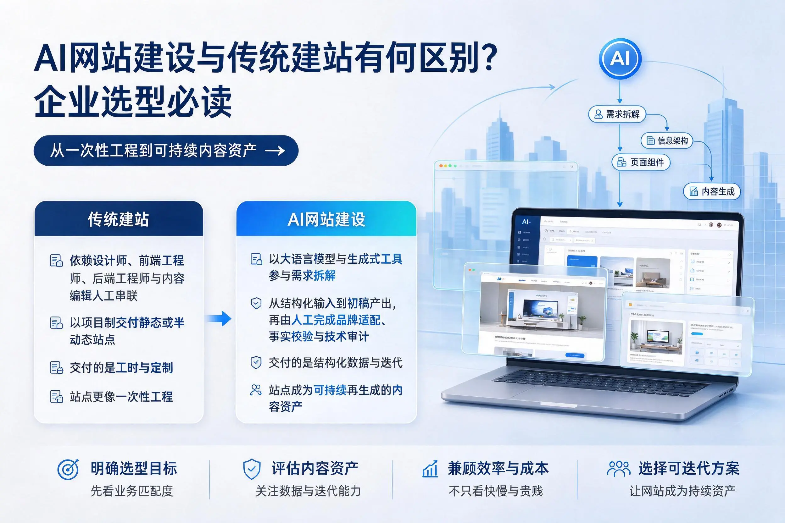 AI网站建设与传统建站有何区别?永州企业选型必读