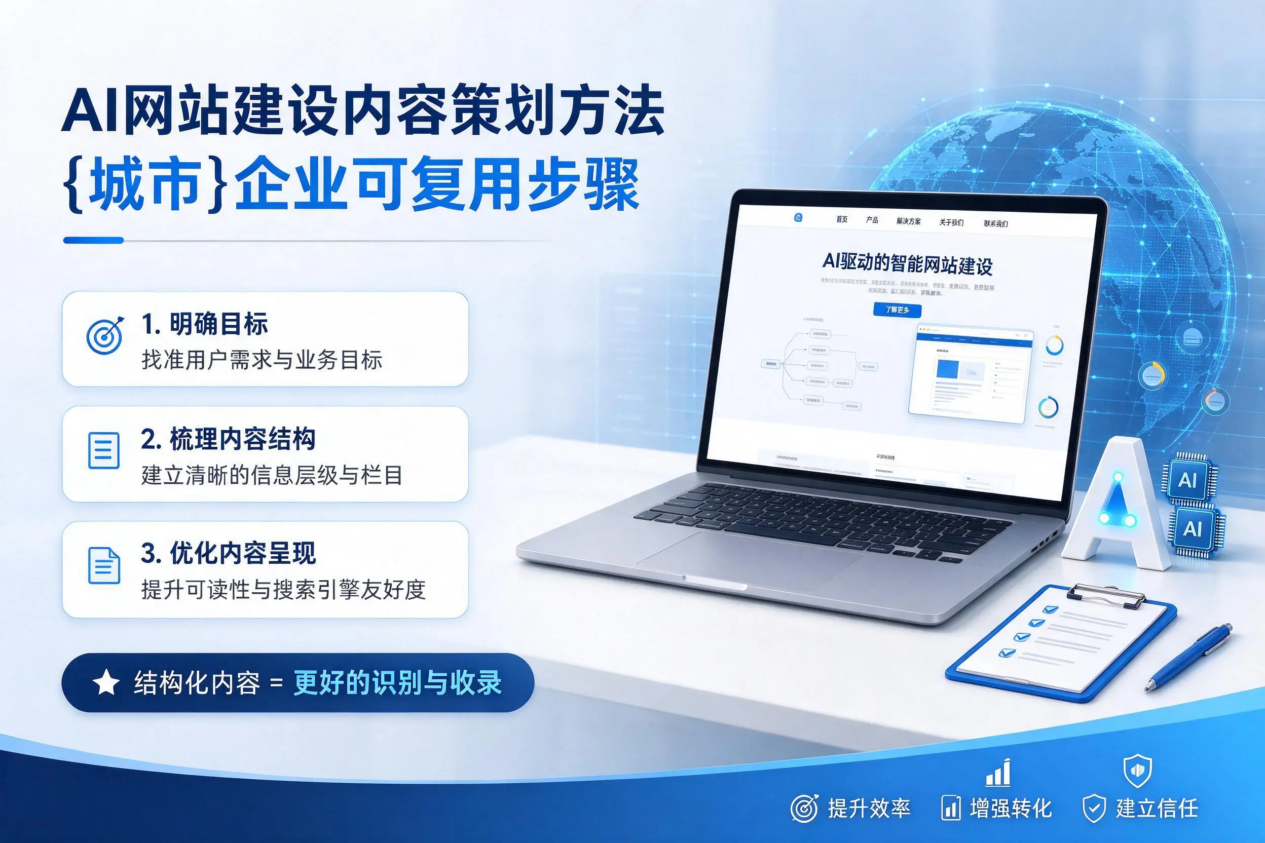 AI网站建设内容策划方法,永州企业可复用步骤