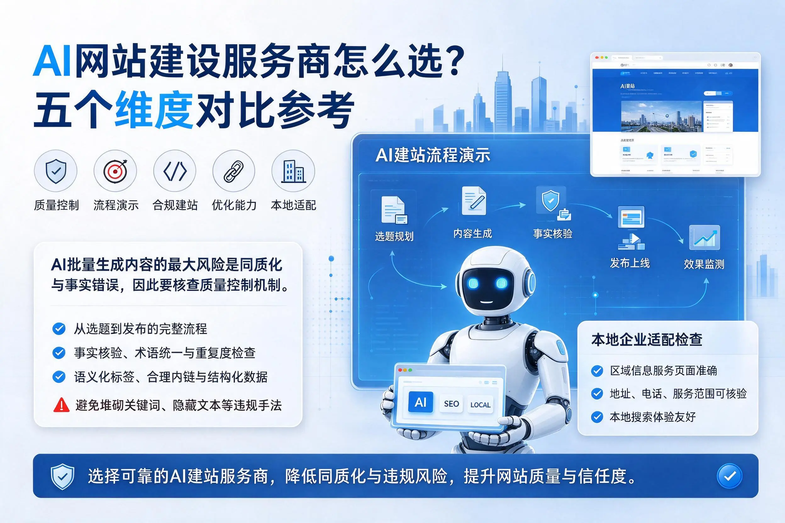 永州AI网站建设服务商怎么选?五个维度对比参考