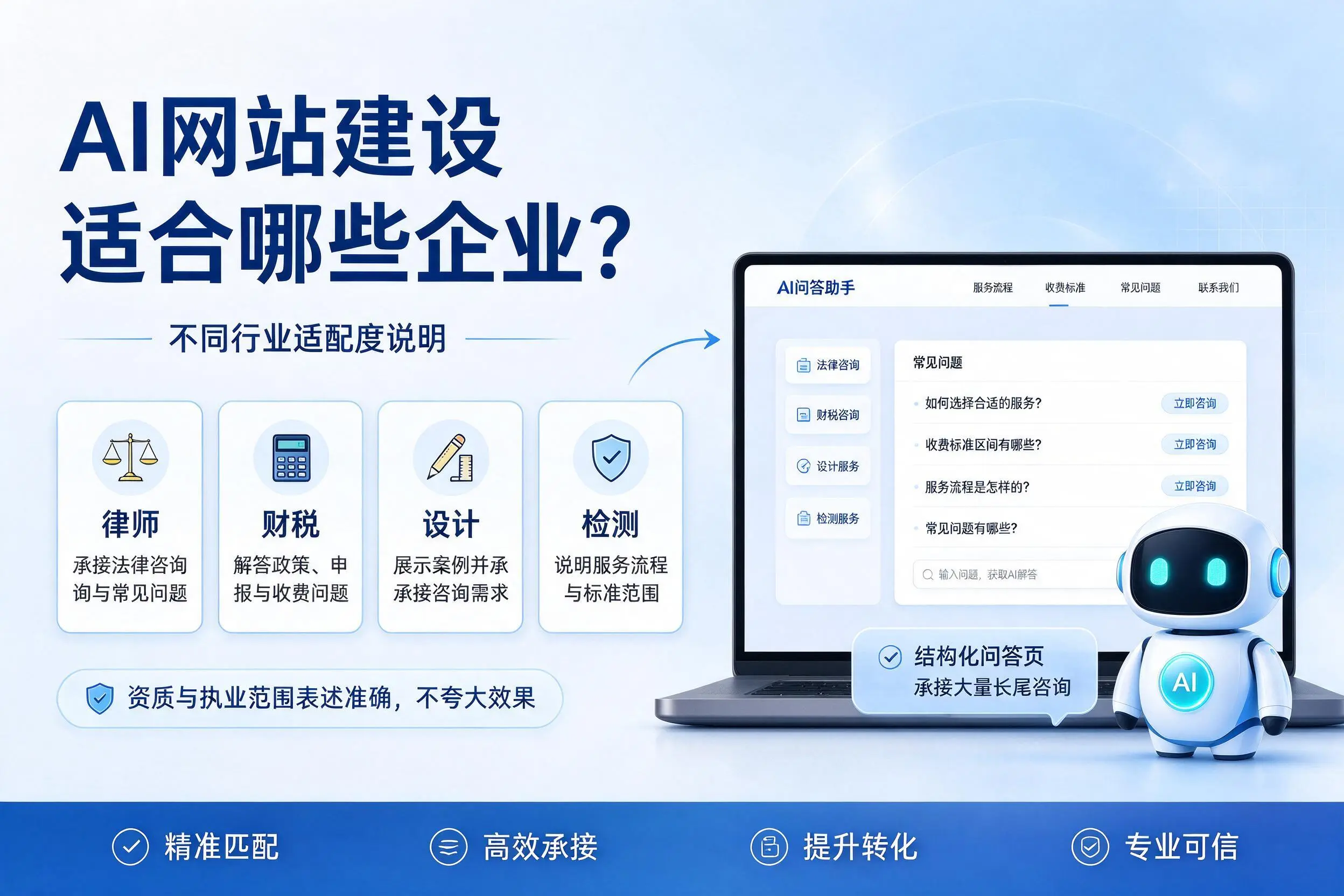 AI网站建设适合哪些企业?永州不同行业适配度说明