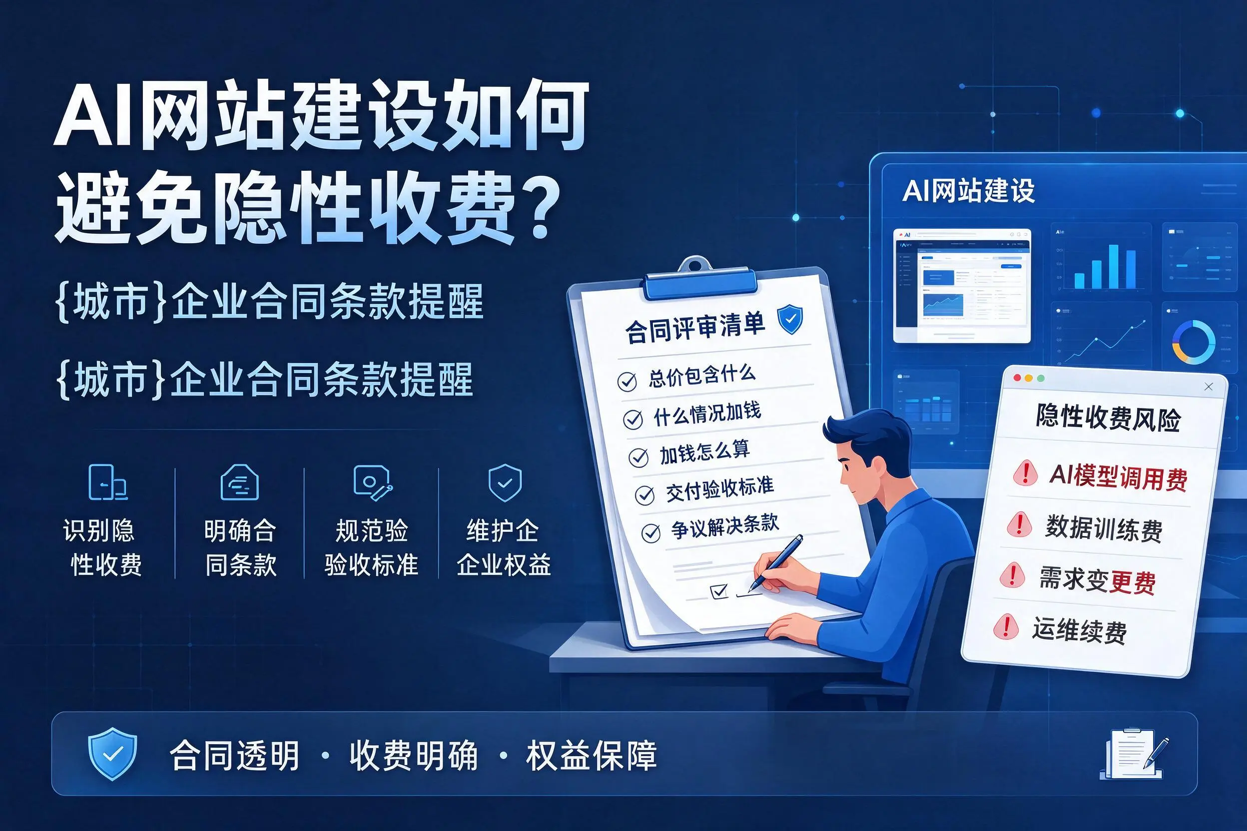 AI网站建设如何避免隐性收费?永州企业合同条款提醒