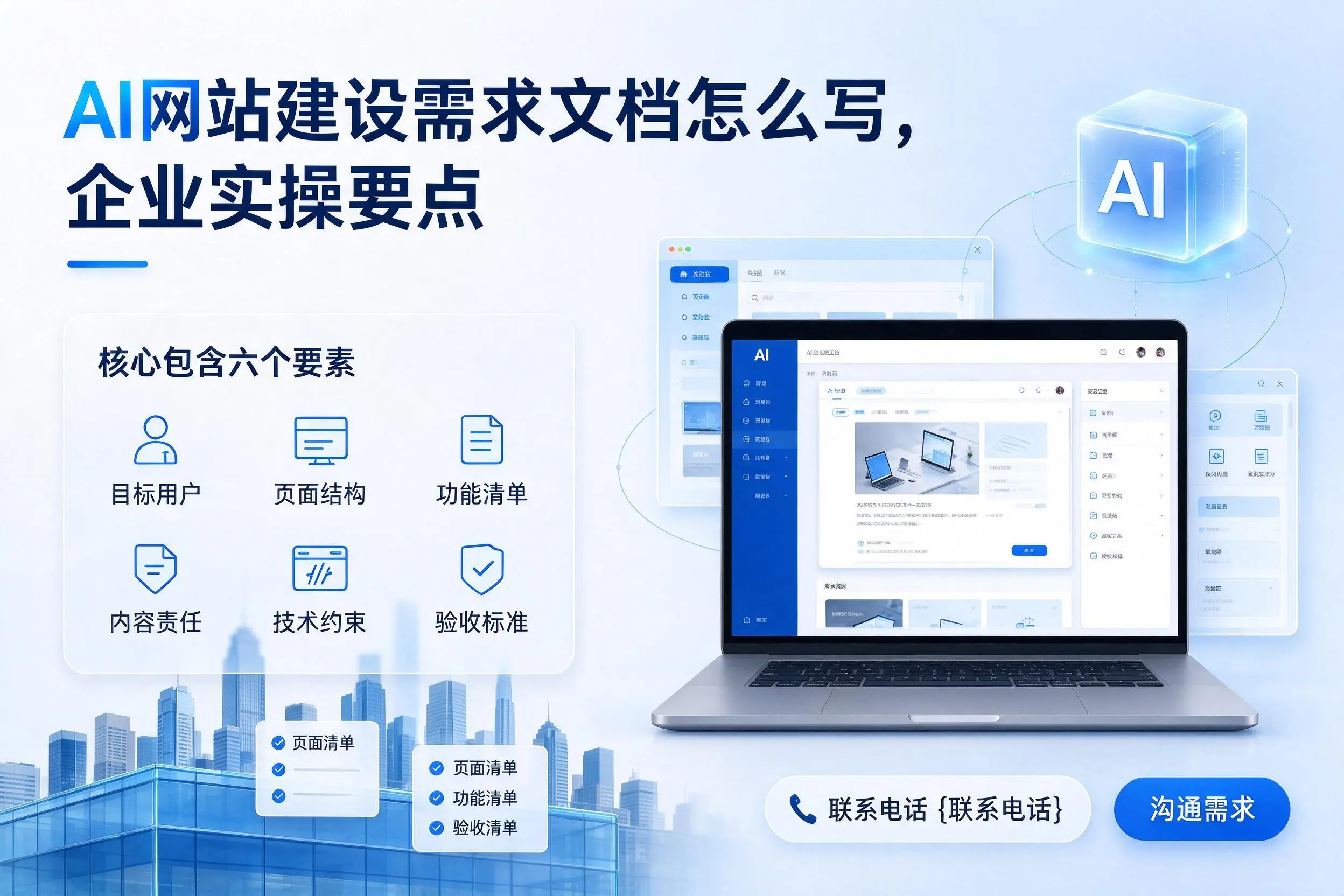 AI网站建设需求文档怎么写,永州企业实操要点